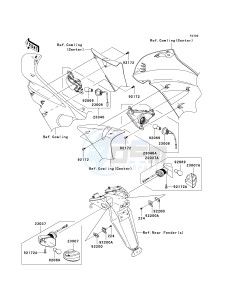 EX 650 A [NINJA 650R] (A6F-A8F) A8F drawing TURN SIGNALS