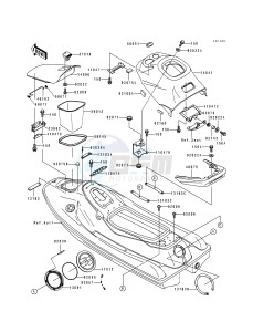 JH 750 B [SUPER SPORT XI] (B1-B3) [SUPER SPORT XI] drawing HULL FITTINGS-- JH750-B2_B3- -