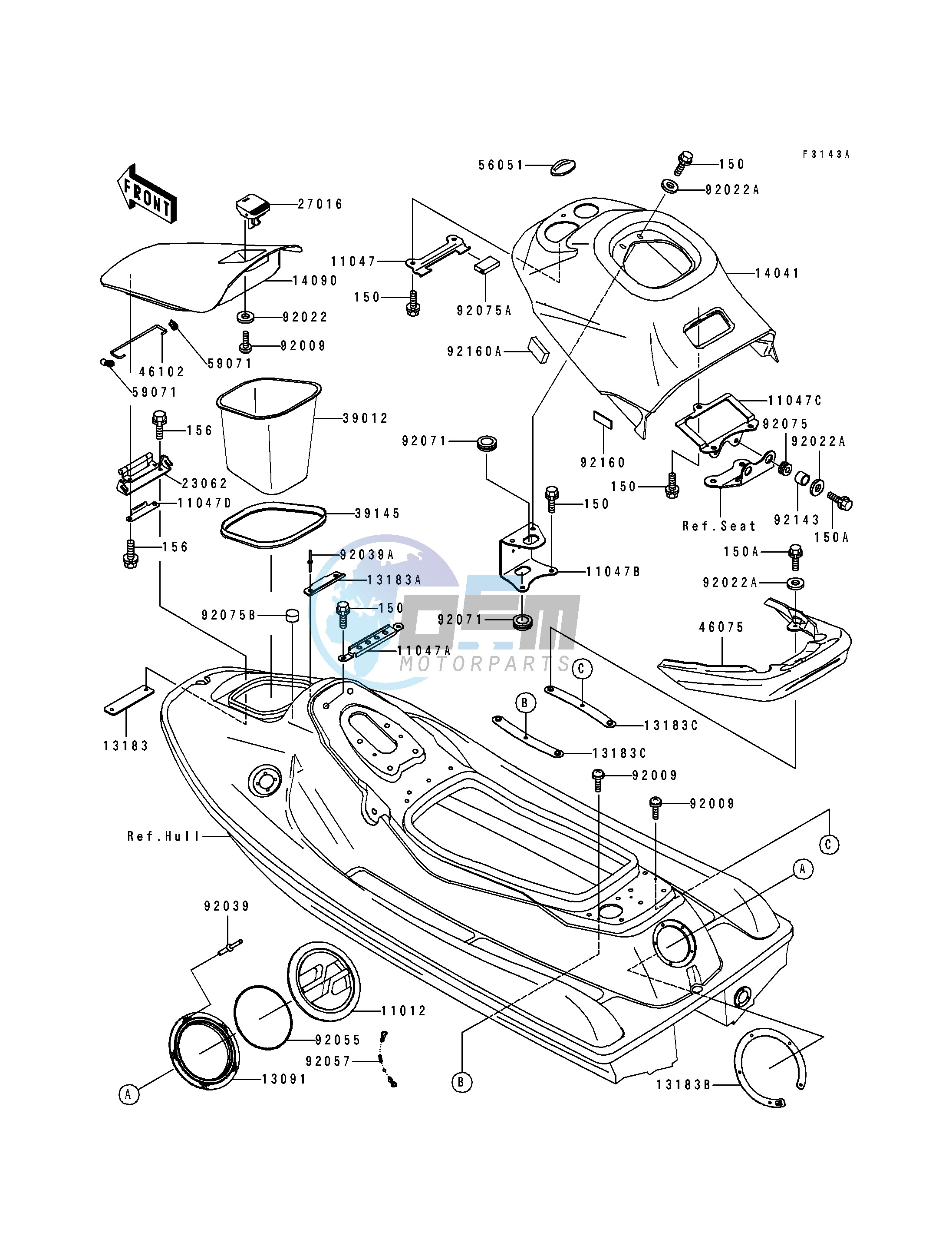 HULL FITTINGS-- JH750-B2_B3- -