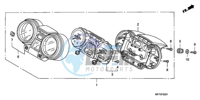 METER (CB1300S/CB1300SA)