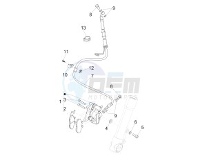 Fly 125 4t 3v ie (Vietnam) Vietnam drawing Brakes hose  - Calipers