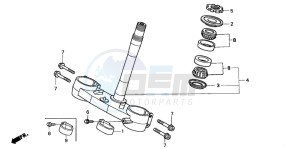 CR125R drawing STEERING STEM