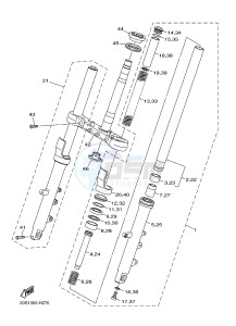 XJ6S 600 DIVERSION (S-TYPE) (36CA) drawing FRONT FORK