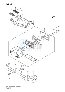 GSX-R600 (E3-E28) drawing TAIL LAMP