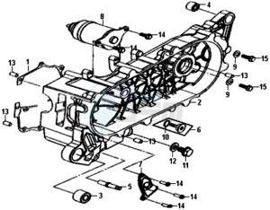 CROX 50 L5-L6 drawing CRANKCASE COVER -  STARTER