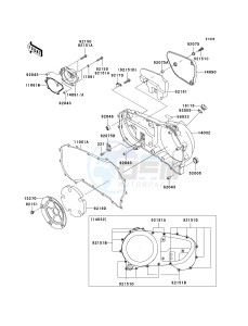 VN 1600A A[VULCAN 1600 CLASSIC] (A1-A3) [VULCAN 1600 CLASSIC] drawing RIGHT ENGINE COVER-- S- -