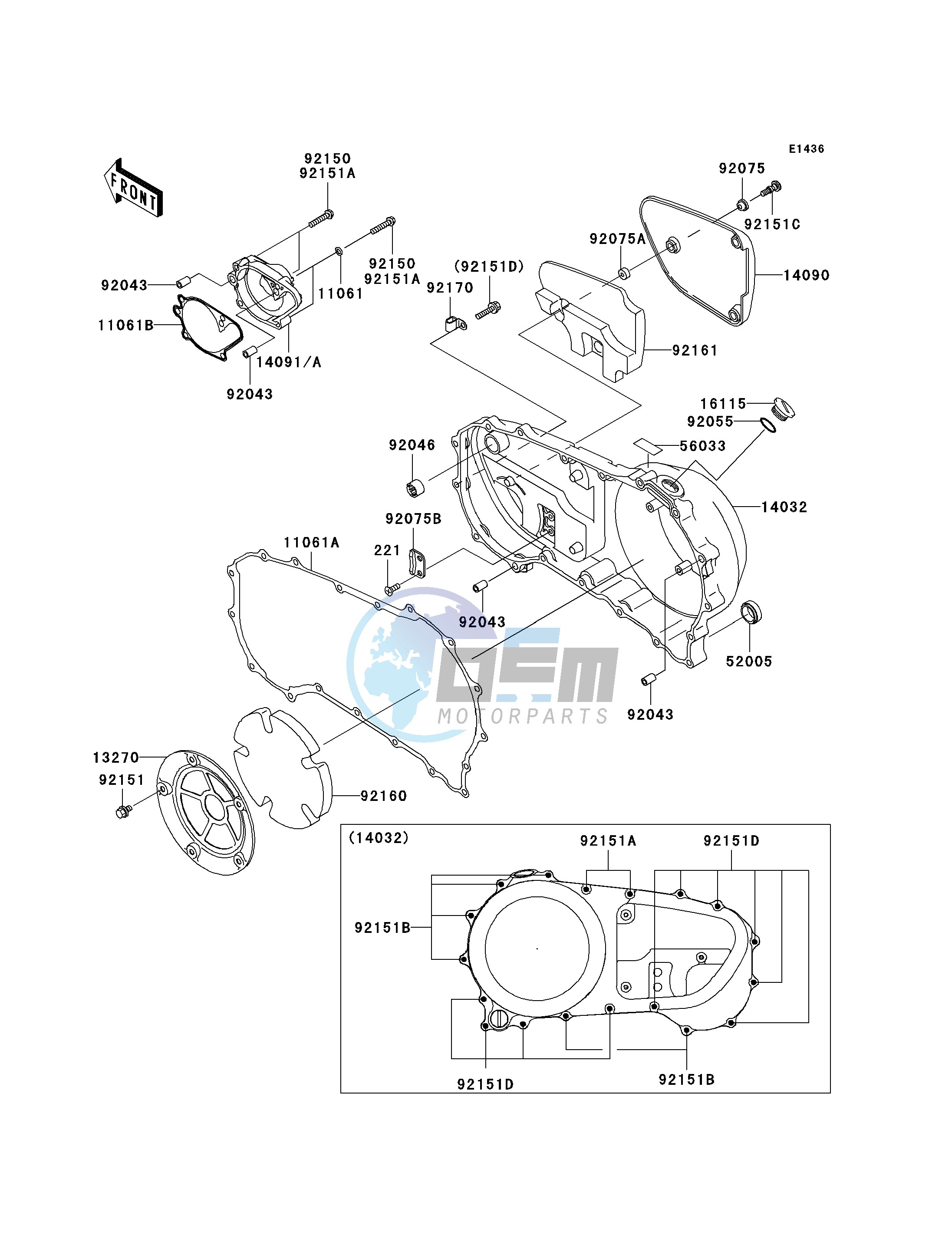 RIGHT ENGINE COVER-- S- -