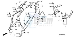 VFR1200FDD VFR1200F Dual Clutch UK - (E) drawing REAR COWL