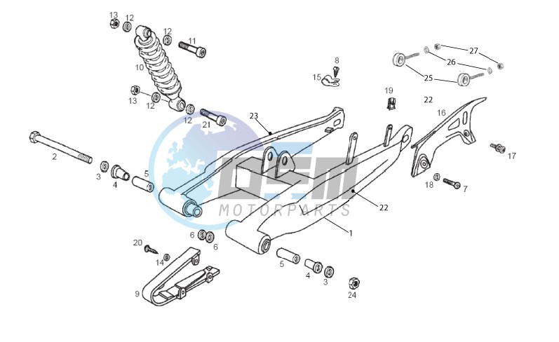 Swing arm - Shock absorber