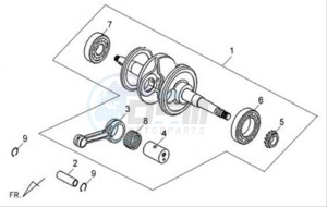 X'PRO 125 drawing CRANKSHAFT