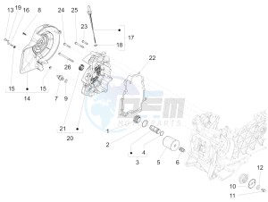 LIBERTY 150 150 IGET 4T 3V E4 IE ABS (EMEA) drawing Flywheel magneto cover - Oil filter