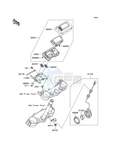 KLX450R KLX450A8F EU drawing Meter(s)