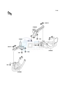 KLF300 KLF300B6F EU GB drawing Footrests