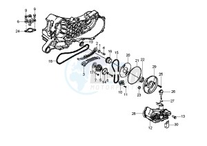 LX 4T 50 drawing Crankcase - Oilpump