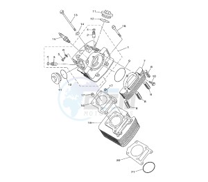 XT X BRA 125 drawing CYLINDER AND HEAD