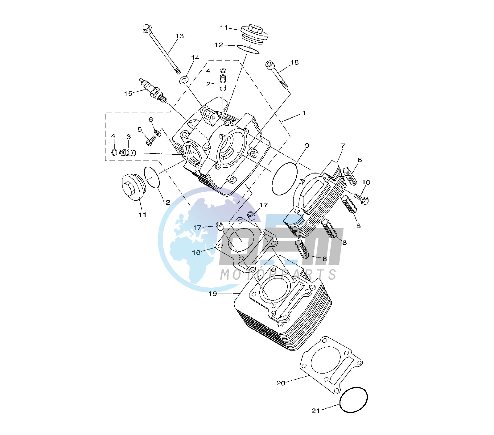 CYLINDER AND HEAD