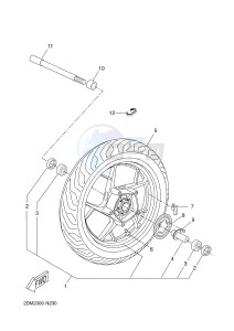 YP125RA (ABS) X-MAX 250 ABS (2DL2 2DL2 2DL2 2DL2) drawing FRONT WHEEL