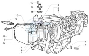 X9 250 Evolution drawing By-pass valve - Chain tightener - Oil drain valve