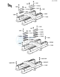 KZ 550 F [SPECTRE] (F1-F2) [SPECTRE] drawing CYLINDER HEAD COVER