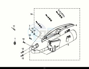 FIDDLE IV 125 (XG12W1-IT) (M0) drawing EXHAUST MUFFLER