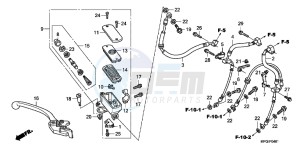 CB600FAB drawing FR. BRAKE MASTER CYLINDER (CB600FA/ FA3)