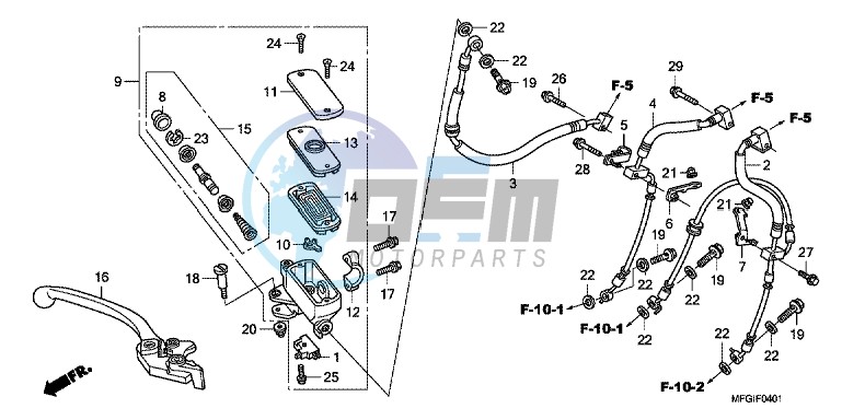 FR. BRAKE MASTER CYLINDER (CB600FA/ FA3)