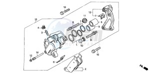 VT1100C2 drawing FRONT BRAKE CALIPER (VT1100C)