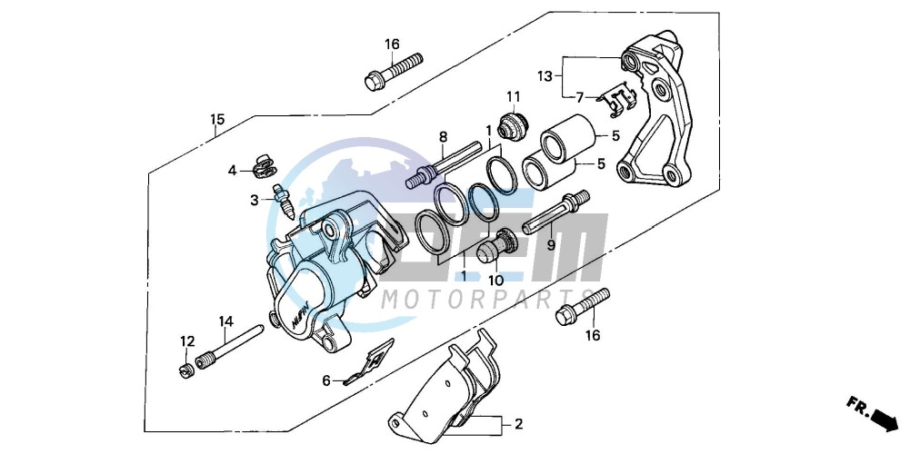 FRONT BRAKE CALIPER (VT1100C)