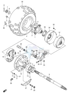 LT-Z250 (E28-E33) drawing RIGHT REAR WHEEL