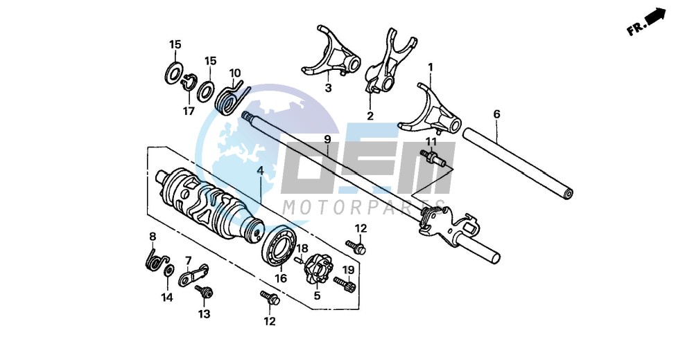 GEARSHIFT DRUM (CBF600S6/SA6/N6/NA6)