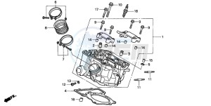 XL1000V VARADERO drawing CYLINDER HEAD (REAR)