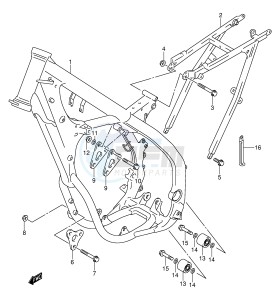 RM250 (E3-E28) drawing FRAME (MODEL K1)