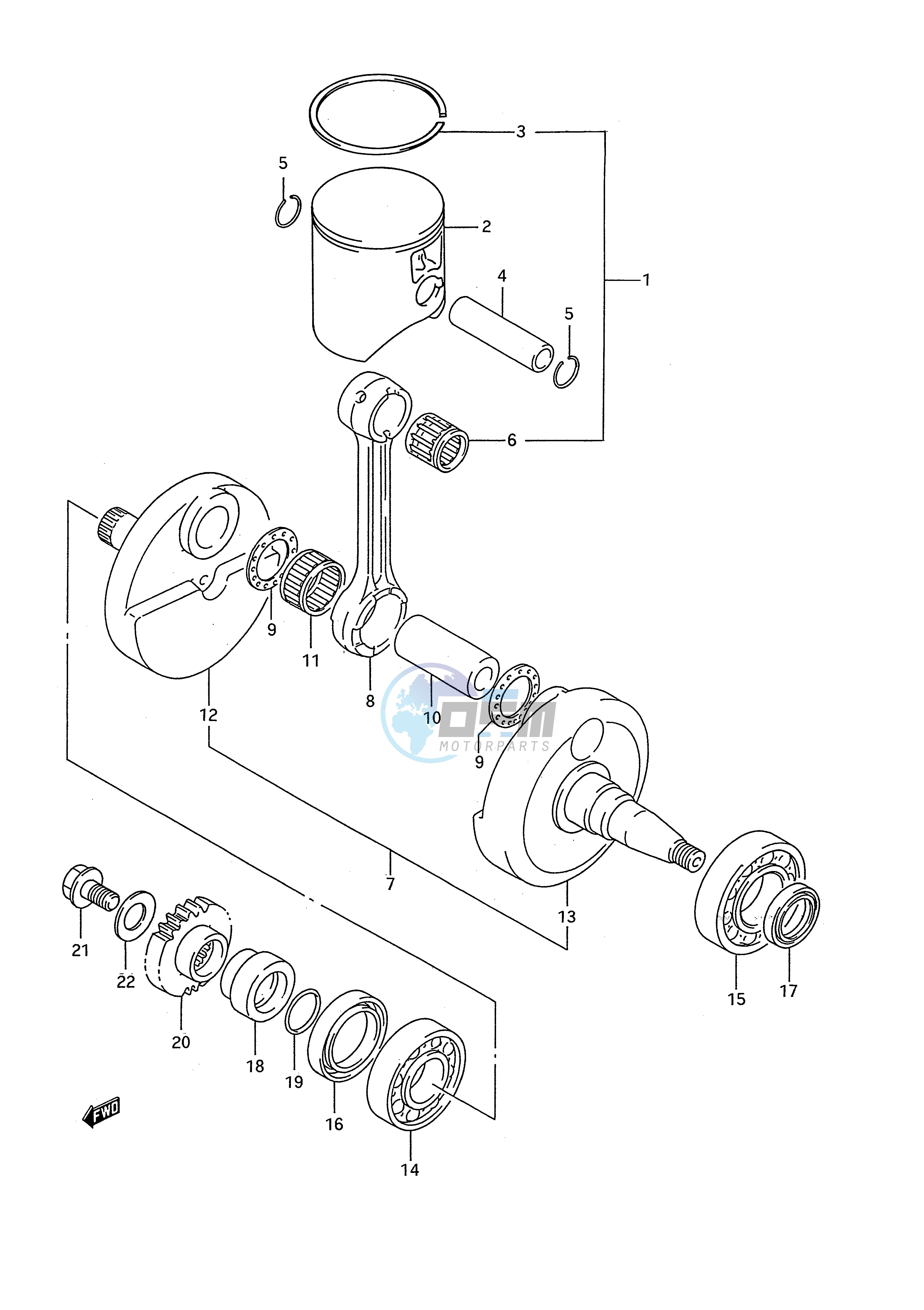 CRANKSHAFT (MODEL P R)