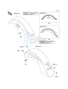 VN 1500 B [VULCAN 88 SE] (B1-B3) N8F drawing FENDERS