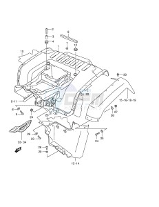 LT-F500F (E24) drawing REAR FENDER (MODEL X Y)