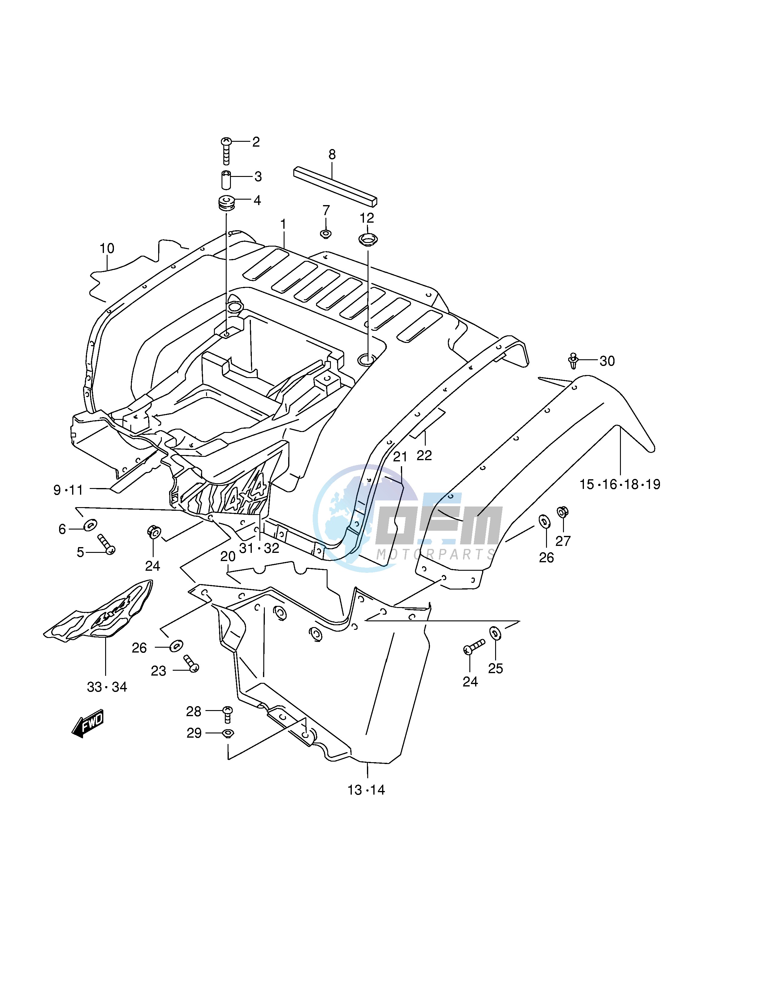 REAR FENDER (MODEL X Y)