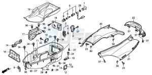 FES125A S-WING drawing BODY COVER/LUGGAGE BOX (FES1253-5)(FES1503-5)