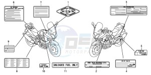 CBF1000 drawing CAUTION LABEL