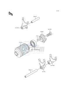 KX 125 J [KX125] (J1) [KX125] drawing CHANGE DRUM_SHIFT FORK