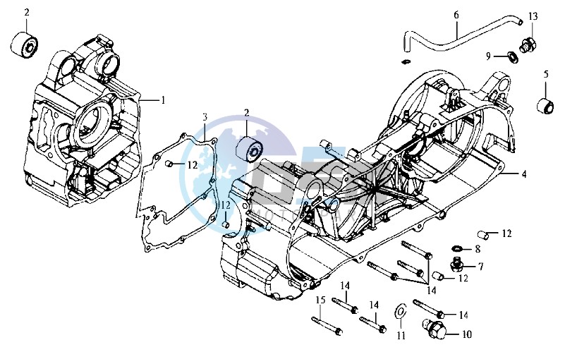 CRANKCASE RIGHT / START MOTOR