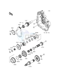 MULE 610 4x4 KAF400AGF EU drawing Transmission