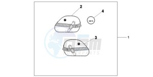 VT750CA9 KO / MK ST drawing LEATHER SADDLE BAG SET