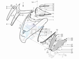 MP3 125 yourban erl drawing Front shield