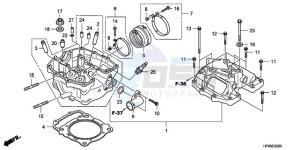 TRX700XX9 Australia - (U) drawing CYLINDER HEAD