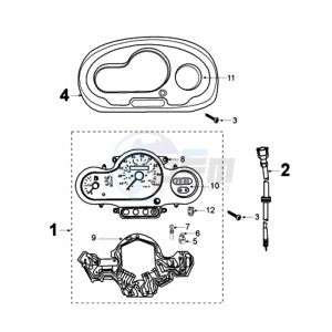 ELYSEO DM FR drawing SPEEDOMETER