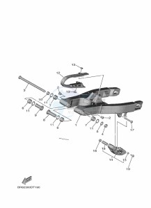 YZ65 (BR8M) drawing REAR ARM