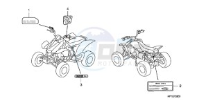 TRX450ERC drawing CAUTION LABEL