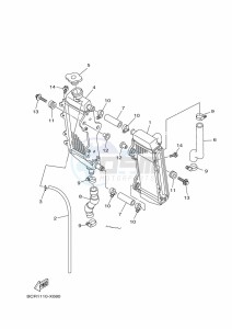 YZ250 (BCRG) drawing RADIATOR & HOSE