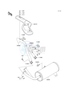 KAF 620 E [MULE 3010 4X4] (E6F-E8F) E6F drawing MUFFLER-- S- -