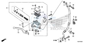 WW125EX2F PCX125 - WW125 UK - (E) drawing FRONT BRAKE MASTER CYLINDER